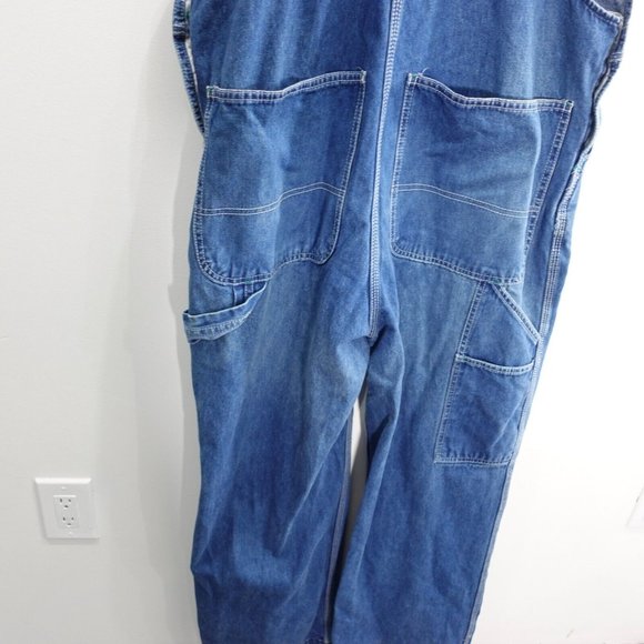 VINTAGE Liberty Overalls 36 Blue Denim Dungarees 90s Carpenter‎ Barn Work 36x29 - Picture 12 of 14